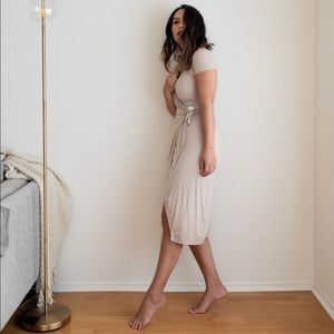 Nude Wrap Dress